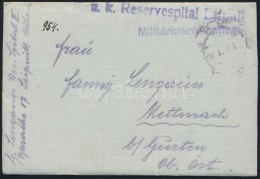 1918 Tábori Posta Levél 'K.K. Reservespital Leipnik' - Other & Unclassified