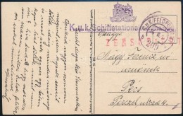 1917 Tábori Posta Képeslap 'K.u.k. Schiffstationskommando' + 'FP 299 B' - Altri & Non Classificati