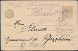 1912 5f Díjjegyes LevelezÅ‘lap BRASSÓ - NAGYSZEBEN - (KISKAPUS) Vasúti... - Other & Unclassified