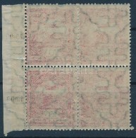 ** 1913 Turul 50f ívszéli Négyestömb ívszínátnyomattal - Other & Unclassified