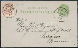 1893 Díjkiegészített Díjjegyes Zárt LevelezÅ‘lap ,,LUGOS' - Sarajevo - Altri & Non Classificati