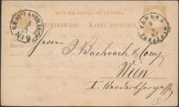 1882 2kr Díjjegyes LevelezÅ‘lap 'VARADS /  VARAZDIN' - 'K. K. POST AMBULANCE'  - Wien - Other & Unclassified