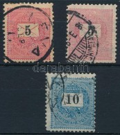 O 1899 2X5kr Számvízjellel + 10kr Csillaggal ( 1 Bélyeg Foghibás ) - Altri & Non Classificati