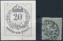 O 1881 Színesszámú 20kr Végigfutó Karcokkal (ex Lovász) - Other & Unclassified
