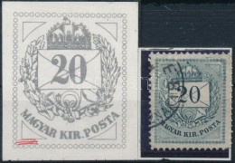 O 1874 Színesszámú 20kr A Bélyegkép Bal Alsó Sarkán... - Altri & Non Classificati