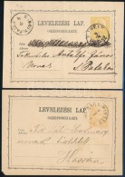 1872-1874 2 Db Díjjegyes LevelezÅ‘lap 'NAGY-MIHÁLY / ZEMPL. MEGYE' , 'SÁTORALJAÚJHELY' - Autres & Non Classés