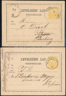 1872 2 Db Díjjegyes LevelezÅ‘lap 'MISKOLCZ' és 'MOSONY / (WIESELB)URG' - Autres & Non Classés