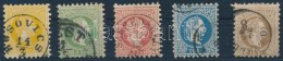 O 1867 Rövid Sor Magyar Bélyegzésekkel / Mi 35-39 With Hungarian Cancellations - Other & Unclassified