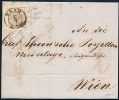 1855 Ívszéli 6kr Levélen 'RAAB' - Altri & Non Classificati