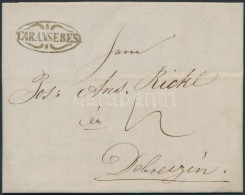 1843 Portós Levél / Unpaid Cover 'CARANSEBES' - 'DEBREZIN' - Altri & Non Classificati