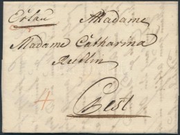 1787 Portós Levél / Unpaid Cover Erlau - Pest - Other & Unclassified