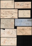 9 Db Levél FÅ‘leg Német Bélyeg ElÅ‘ttiek / 9 Covers, Mostly German Prephilatelic - Altri & Non Classificati