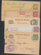 Német államok Bajorország 1897-1919 5 Db Régi Díjjegyes - Other & Unclassified