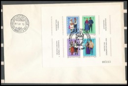 1981 Magyarországi Nemzetiségek Népviselete Vágott Blokk FDC-n (4.000) - Altri & Non Classificati