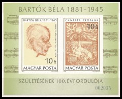 ** 1981 Bartók Béla Vágott Blokk (4.000) - Altri & Non Classificati