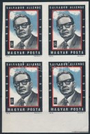 ** 1974 Salvador Allende Vágott ívszéli Négyestömb (4.000) - Autres & Non Classés