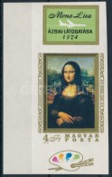 ** 1974 Mona Lisa Vágott Szelvényes ívszéli Bélyeg (4.000) - Altri & Non Classificati