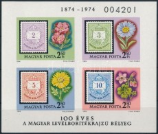 ** 1974 100 éves A Levélborítékrajzú Bélyeg Vágott Blokk (4.000) - Autres & Non Classés