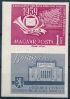 ** 1959 Postaügyi értekezlet (II.) Vágott ívszéli Szelvényes Bélyeg... - Altri & Non Classificati