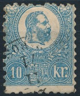 O 1871 KÅ‘nyomat 10kr (22.000) (foghiba, Elvékonyodás / Thin Paper, Perf. Fault) - Altri & Non Classificati