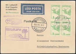 1931 Zeppelin 2. Dél-amerikai útja LevelezÅ‘lap / Zeppelin 2nd South America Flight Postcard... - Other & Unclassified