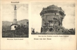 * T2 Brassó, Kronstadt, Brasov; Gruss Von Der Zinne, Millenium Árpád-Denkmal, Das Von Den... - Unclassified