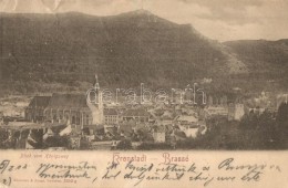 * T2/T3 Brassó, Kronstadt, Brasov; Fekete Templom / Blick Von Königsweg / Panorama View With Church... - Unclassified