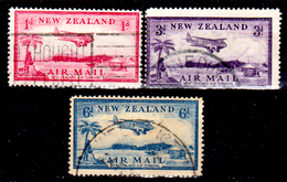 Nuova-Zelanda-0061 - Posta Aerea 1935 - Y&T N. 6-8 (o) Used - Senza Difetti Occulti. - Luftpost