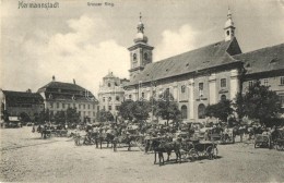 T2/T3 Nagyszeben, Hermannstadt, Sibiu; Grosser Ring / Piac Tér, Lovasszekerek / Market Square, Horse Carts... - Non Classificati