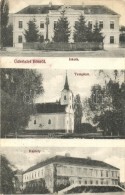 T2/T3 BÅ‘s, Bes, Gabcikovo; Iskola, Templom, Amadé Kastély / School, Church, Castle (EK) - Unclassified