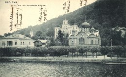 T1/T2 Bad Ems, Russische Kirche, Wilhelms Inhalatorium / Russian Church - Non Classés