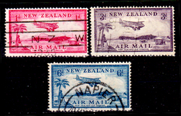 Nuova-Zelanda-0062 - Posta Aerea 1935 - Y&T N. 6-8 (o) Used - Senza Difetti Occulti. - Corréo Aéreo