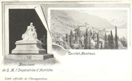 * T2/T3 Territet-Montreux, Monument De S.M. L'Imperatice D'Autriche; Carte Officielle De L'Inauguration - Sissi /... - Unclassified