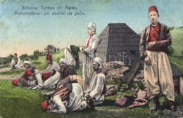 T3 Betende Türken Im Freien. Verlag Simon Kaltan Nr. 225. / Mohamedanci Pri Molitvi Na Polju / Praying Turks... - Non Classificati