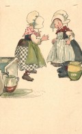 ** T1/T2 Dutch Girls, Verlag Von B. Dondorf No. 254. Litho - Unclassified