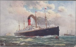 ** T2 S.S. Ivernia Celebrated Liners - 'The Cunard' Raphael Tuck & Sons 'Oilette' Postcard 9106. - Unclassified