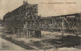 T3 Kohnbrücke. K.u.k. Eisenbahnregiment Brückenbau / Railroad Regiment, Bridge Construction (wet Damage) - Non Classificati