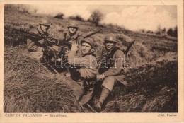** T1/T2 Camp Du Valdahon, Mitrailleurs / WWII French Military Postcard, Machine Gun - Unclassified
