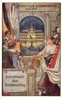 ** T2/T3 1926 Anvers, Antwerpen, Exposition Internationale Du Gaz, Programme On The Backside, Artist Signed (non... - Non Classificati