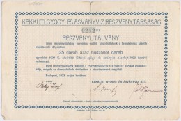 Budapest 1923. 'Kékkuti Gyógy- és Ásványvíz... - Unclassified