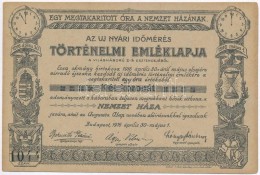 1916. 2K 'Az új Nyári IdÅ‘mérés Történelmi Emléklapja'... - Non Classificati