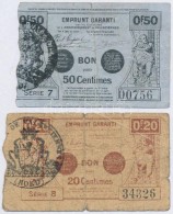 Franciaország / Valenciennes 1915. 20c + 50c Szükségpénzek Pecsételéssel... - Unclassified