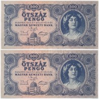 1945. 500P (2x) SorszámkövetÅ‘k T:I,I- - Unclassified