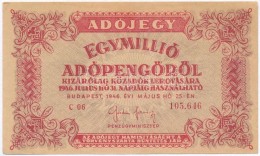 1946. 1.000.000AP Fordított Címer, 'amelyekNEK' T:II-,III Szép Papír - Non Classificati