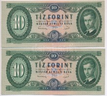 1949. 10Ft (2x) Azonos Sorozat T:II - Non Classificati