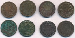 1858B 1kr Cu + 1868KB 1kr Cu (6x) + 1891KB 1kr Cu T:2-,3 Patina, Ph. - Non Classificati