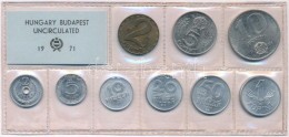 1971. 2f-10Ft (9xklf) érmés Forgalmi Sor Fóliatokban T:1 Adamo FO4 - Non Classificati