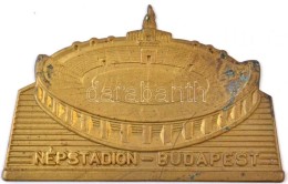 ~1960-1970. 'Népstadion - Budapest' Fém Lemezplakett (63x100mm) T:2 - Non Classificati