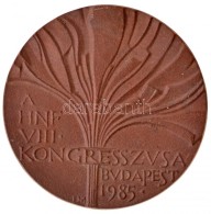 1985. 'A HNF (Hazafias Népfront) VIII. Kongresszusa Budapest' Br Nagyalakú Plakett Fa Tokban.... - Non Classificati