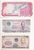 Dél-Vietnam 1969. 20D + Vietnam 1985. 20D + 1988. 2000D T:I,I-
South Vietnam 1969. 20 Dong + Vietnam 1985.... - Non Classificati